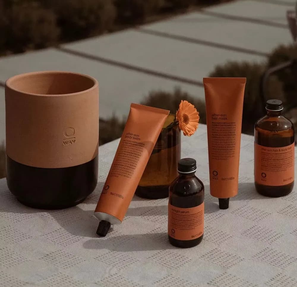 Oway hair-care products on display